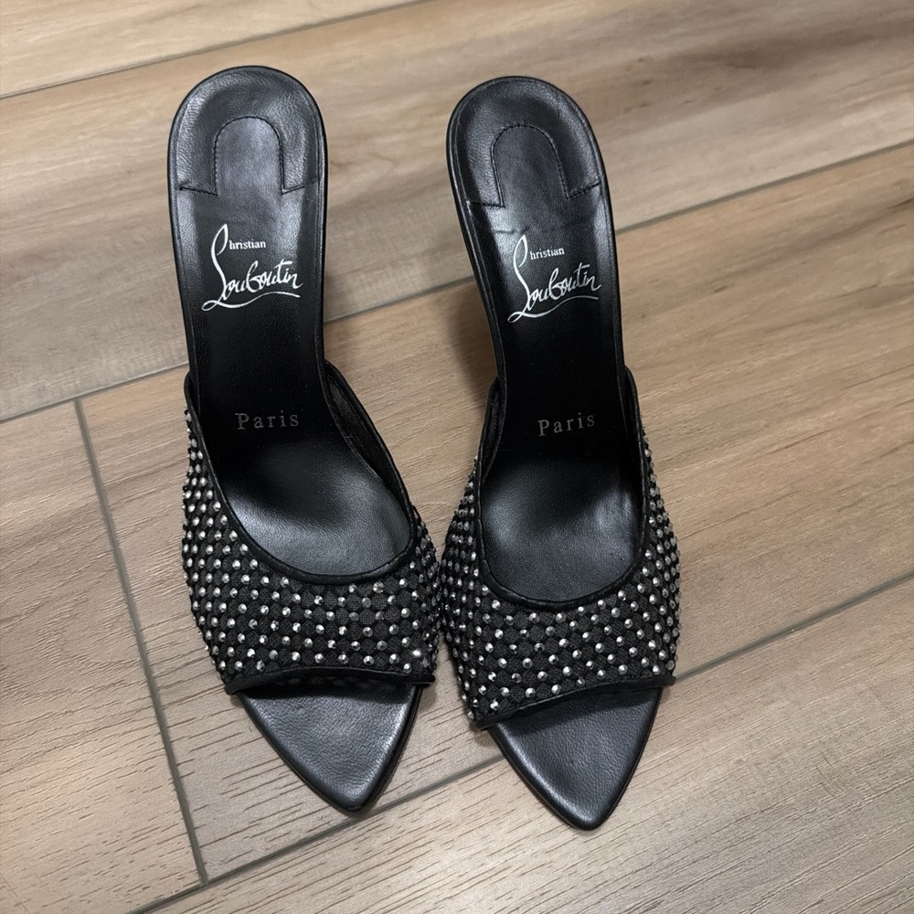 Christian Louboutin Black Studded Heels